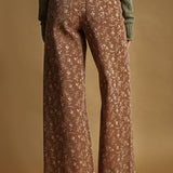 P4663ST   FLORAL PRINT STRETCHED PANTS