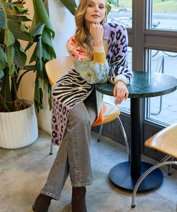 Soft Multi Patterned Cardigan