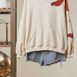 Abstract Patch Hoodie with Kangaroo Pocket