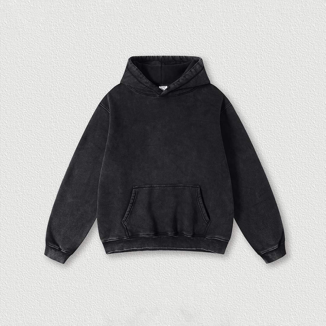 Heavyweight Washed Velvet Hooded Sweatshirt