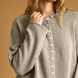 J7541   BUTTON FRONT EASY KNITTED CARDIGAN