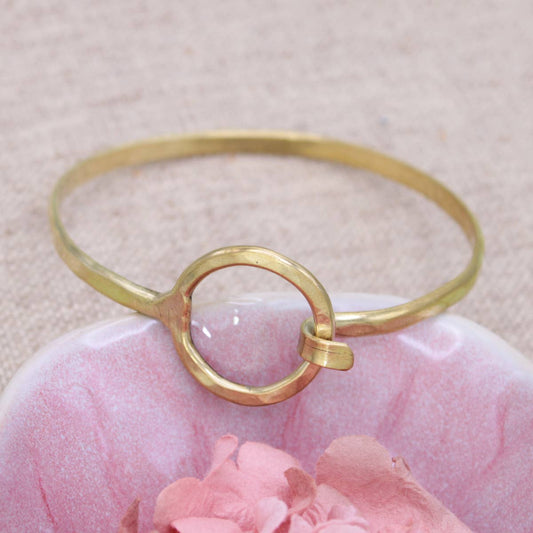 Circle of Trust Gold Hammered Cuff Bracelet