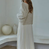 W2369 | Knit Sweater Cotton Polyester Oversized Top