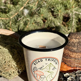 Enamel Cup Reusable Candle - "Road Trippin'"