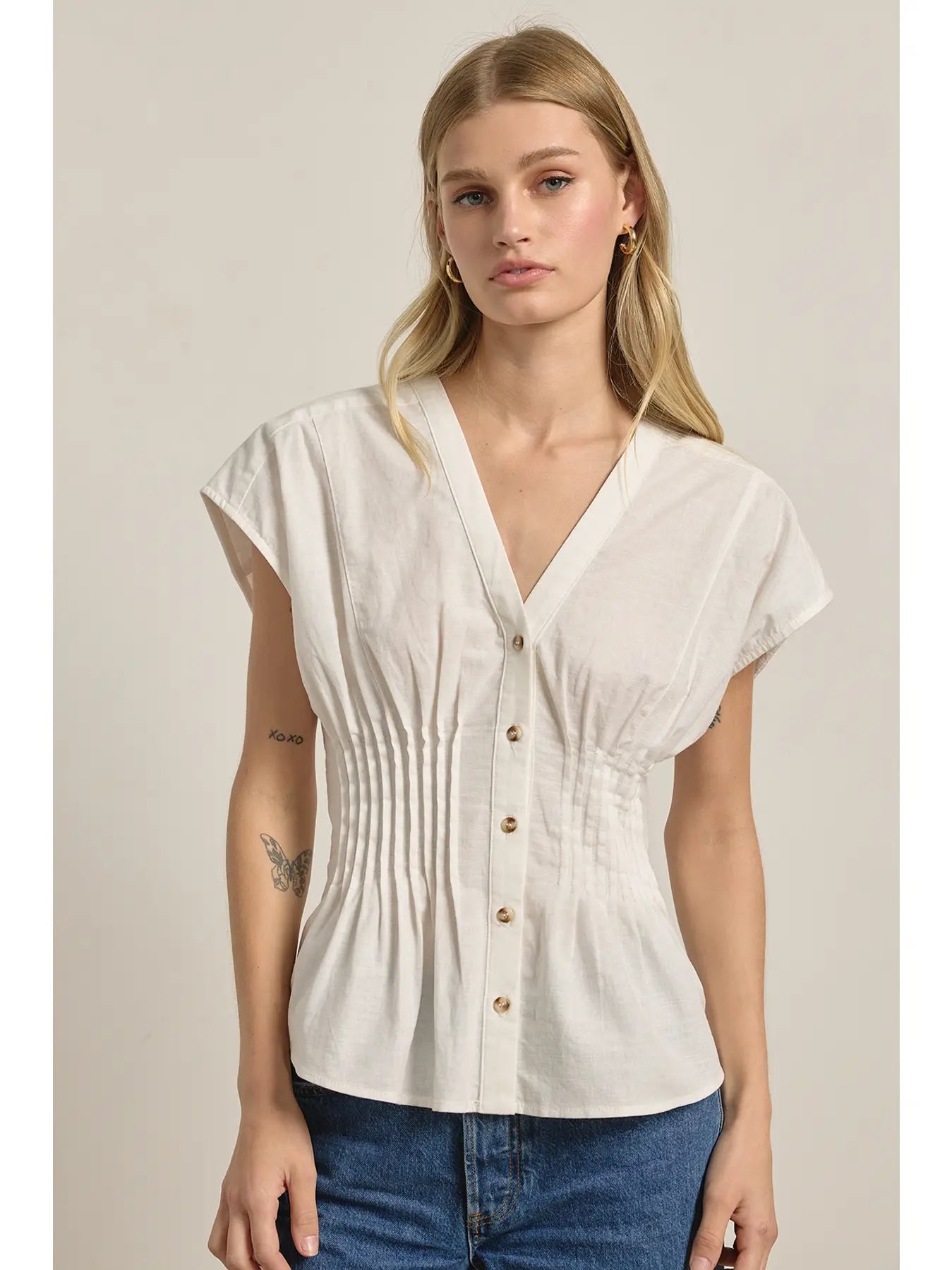 Pleated Blouse