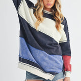 Colorblock Patchwork Sweatshirt