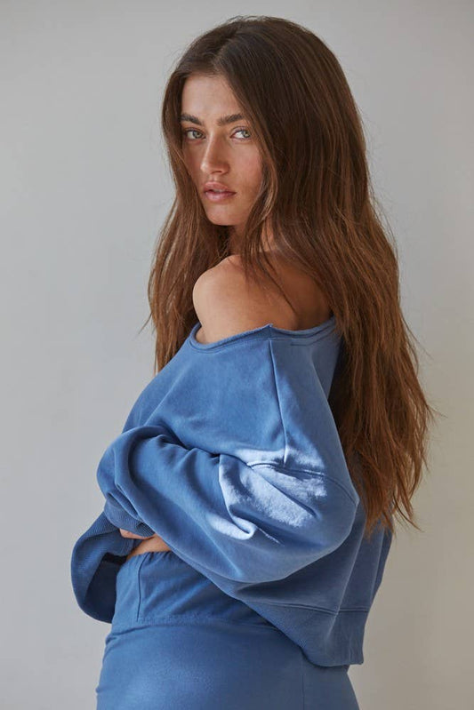 Washed Drop Shoulder Sweater