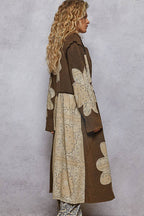 Floral Patch Long Cardigan