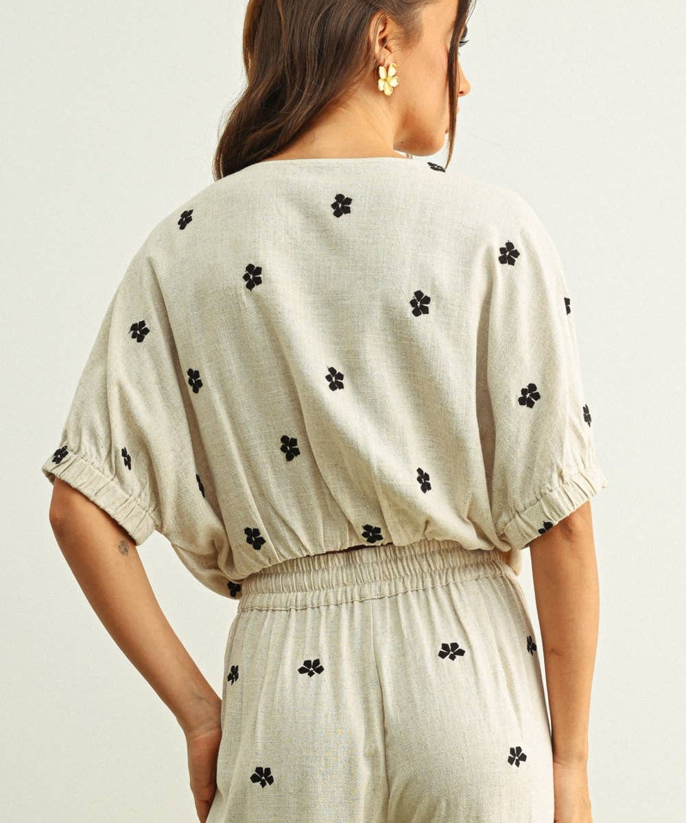 T7423   BOAT NECK CROP TOP