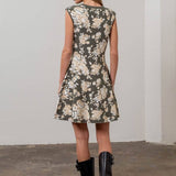 Floral Print Midi Sweater Dress