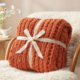 AH Handmade Chunky Knit Cable Knitted Crochet Blanket