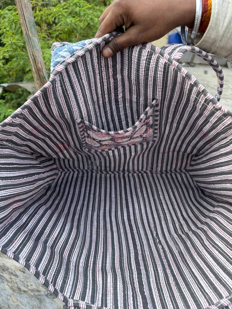 One-of-a-kind Indian Print Bags