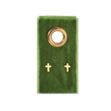 Small Cross Studs On Velvet Tag
