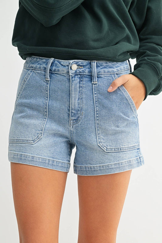 Light Wash Utility Short