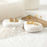Heart Velvet Stud Set