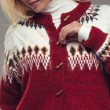 Nordic Wool Blend Toggle Buttons Cardigan