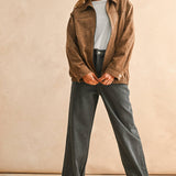 Suede Oversized Jacket