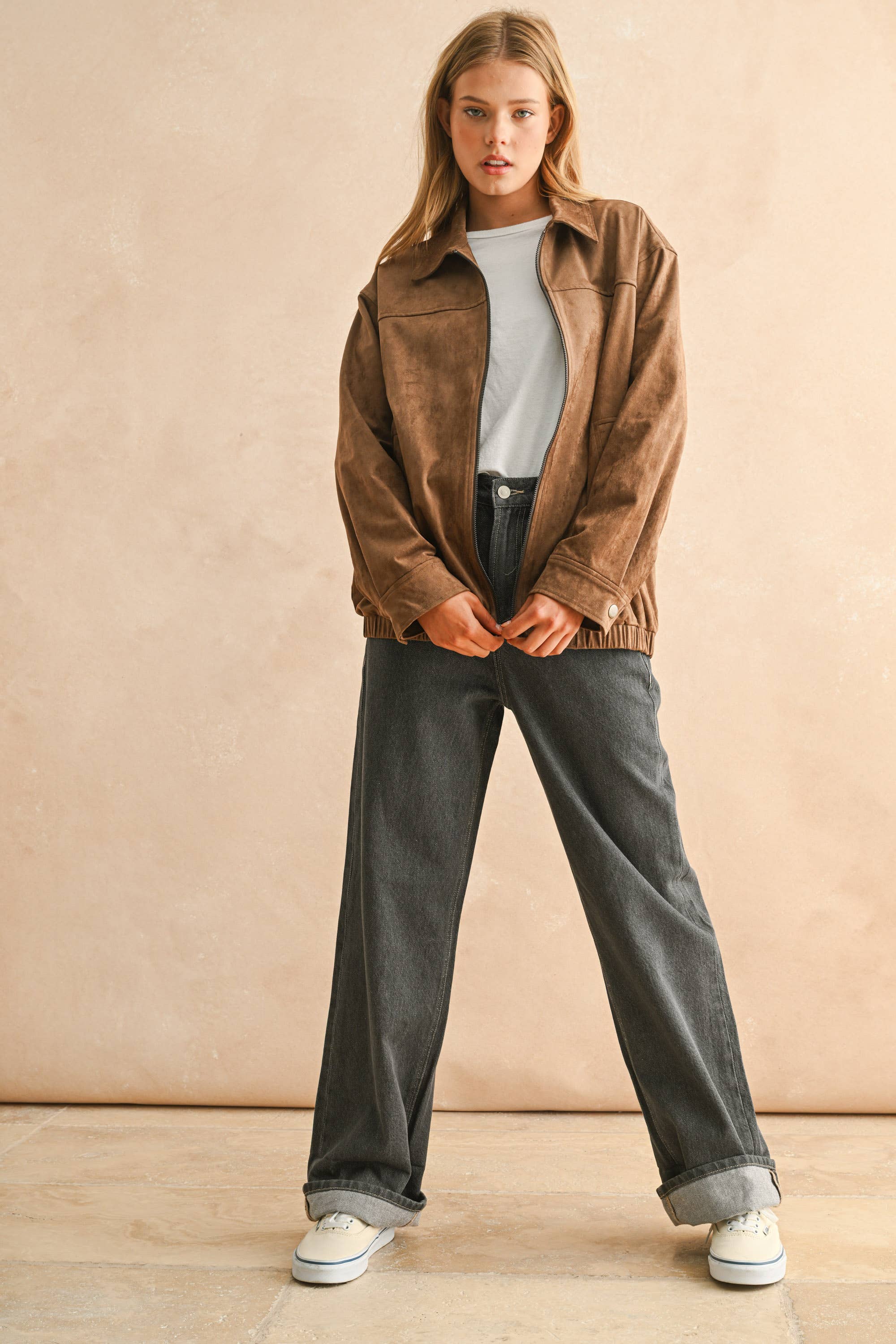 Suede Oversized Jacket