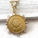 Coin jewelry pearl necklace boutique salon jewelry