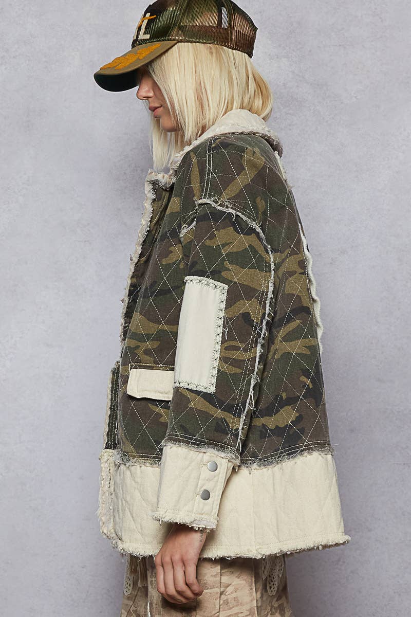 Camo Heart Detail Jacket