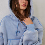 Fleece Pocket Bubble Hoodie