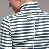 Striped Turtleneck Knit Top
