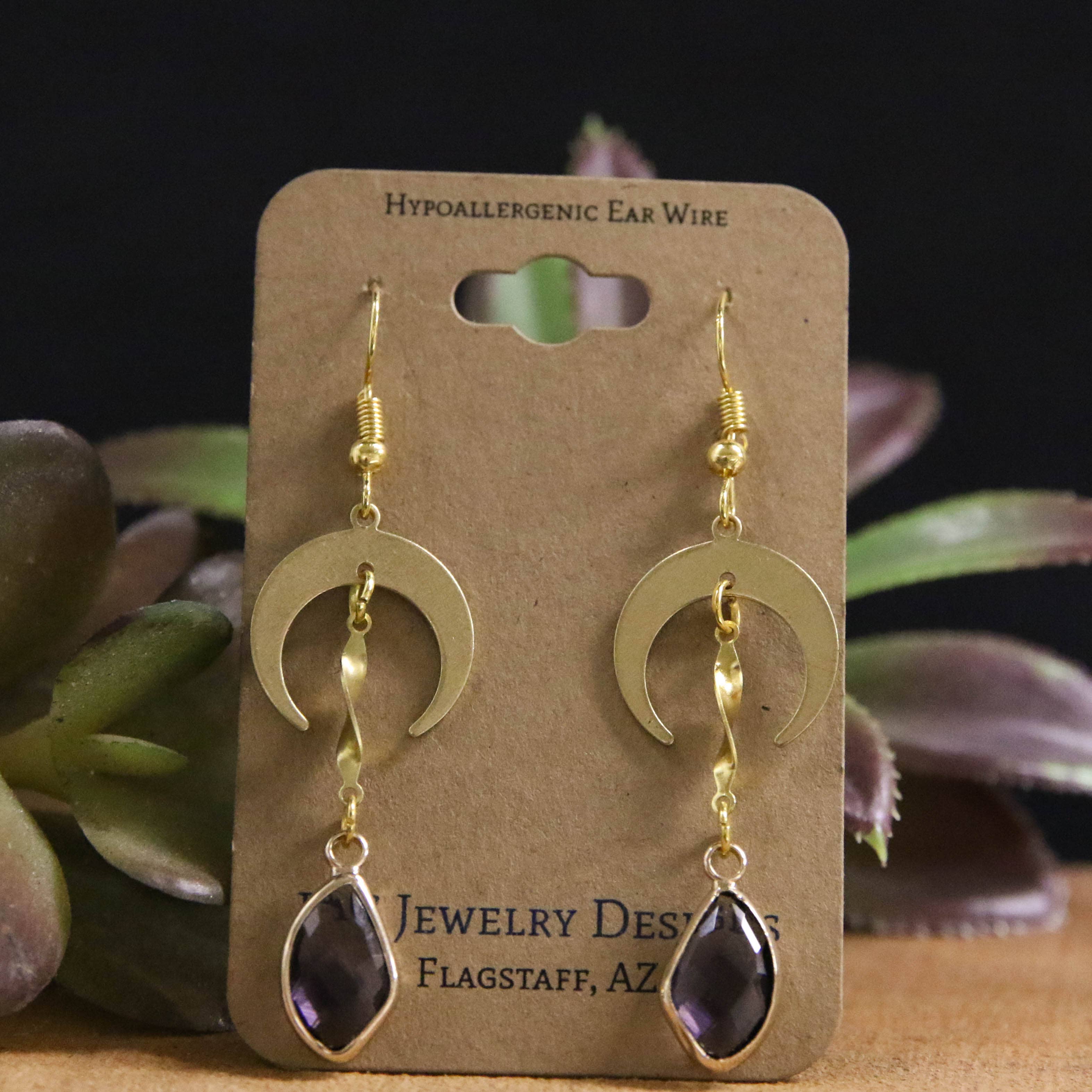 Crescent Drop Earrings