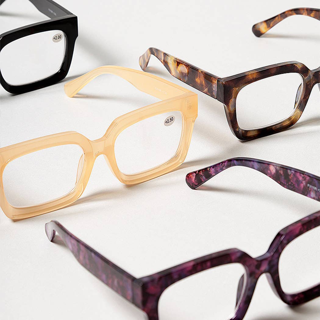 Bold Square Frame Reading Glasses