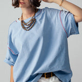 Contrast Stitch Oversized Tee