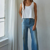 L8751 | Knit Cotton Scoop Neck Sleeveless Tank Top