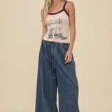 Vintage Cowboy Boots Graphic Rib Tank - RTK1120