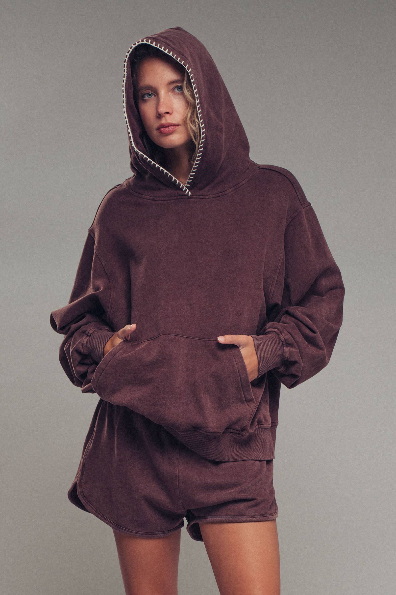 Vintage-Wash Hooded Sweatshirt