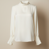 Ivory Silk Blouse with Mother-of-Pearl Buttons