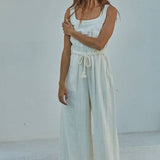Tie Waist Tank Top Jumpsuit