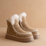 The Joyce | Almond Platform Boot