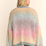 Pastel Rainbow Stripe Cardigan