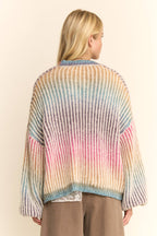 Pastel Rainbow Stripe Cardigan