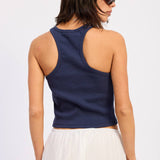 RACER BACK TANK TOP WTIH BEADING