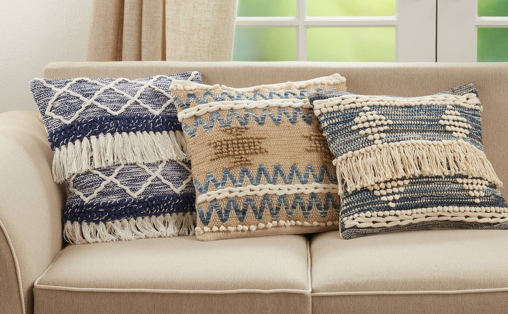 Throw Pillow With Chindi Fringe Design