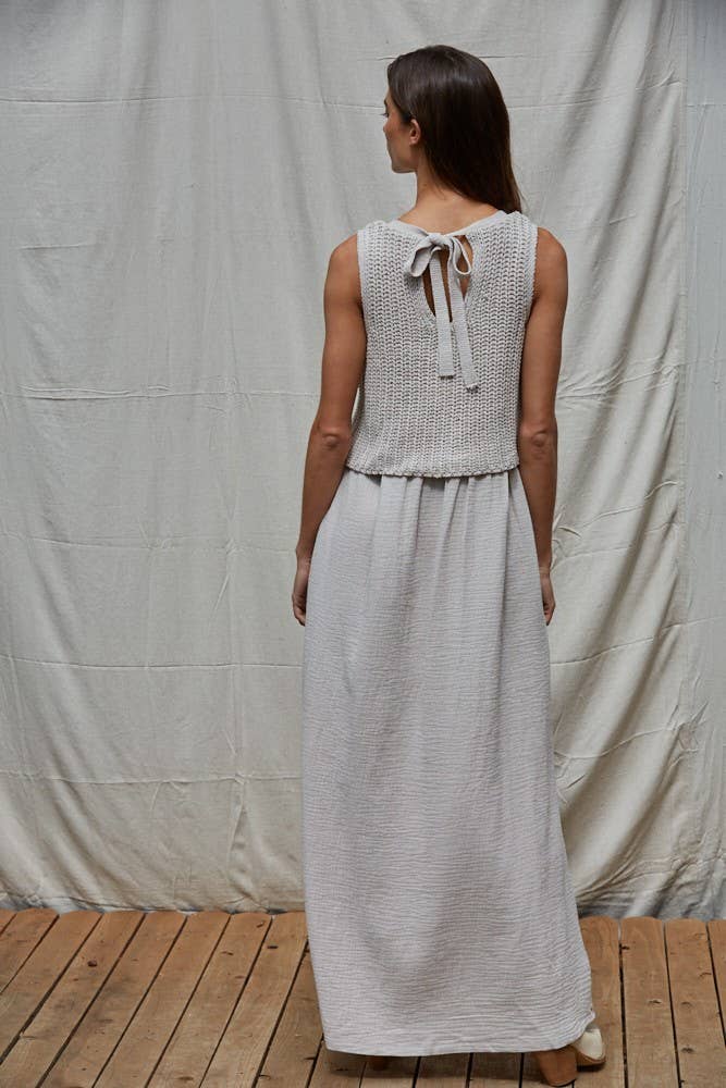 Sleeveless Flared Midi Dress