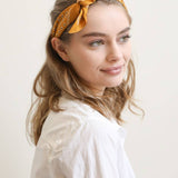 Cotton Daisy Bandana in Black, Rose, Yellow and Rust 🌼
