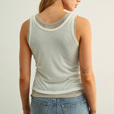 ET7509   ESSENTIAL DOUBLE LAYERED SLEEVELESS RACER BACK TOP