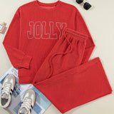 JOLLY Texture Christmas 2025 Top and Pockets Pants Set