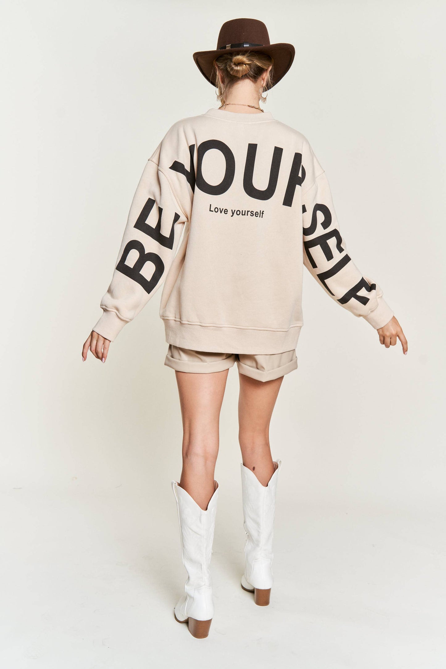 "Be Yourself" Oversized Sweatshirt