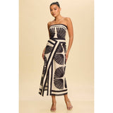 Palm Leaf Tube Top Dress