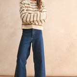 Button Front Striped Cardigan