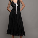 Smocked Ruffle Dotted Dress