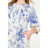 Long Sleeve Floral Midi Dress