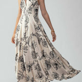 Halter Tiered Floral Maxi Dress