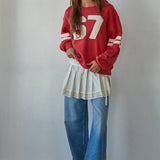 Red '67' Terry Crew Neck
